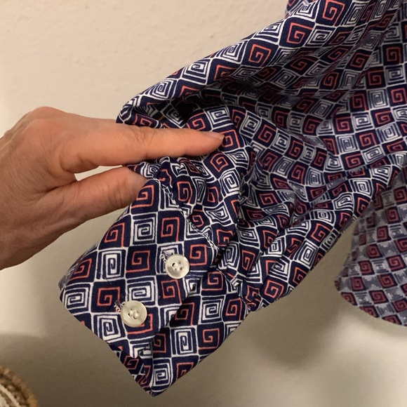 Vintage Lady Arrow Button Down Polyester Blouse Size Large - Picture 6 of 7